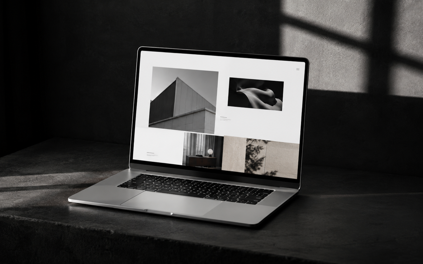 Ejemplo de diseño web — vista en portátil